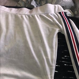 Cropped off the shoulder sweatshirt